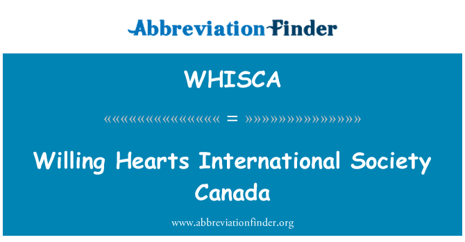 WHISCA: Villige hjerter internationale samfund Canada