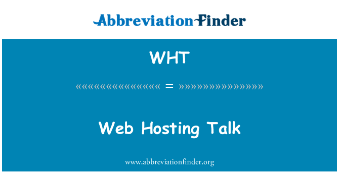 WHT: Web Hosting Talk