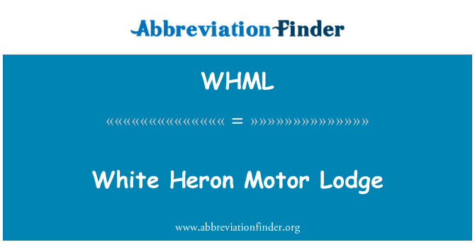 WHML: Airone bianco Motor Lodge