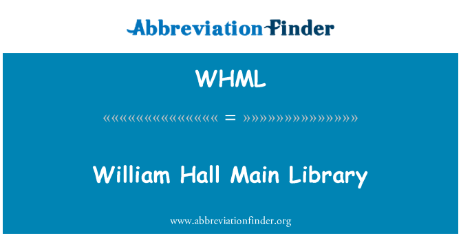 WHML: William Hall librerija prinċipali