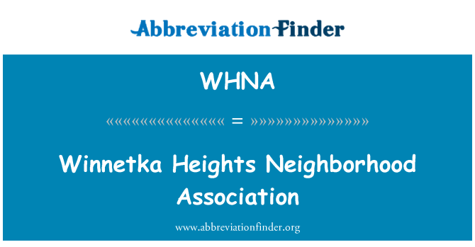WHNA: Winnetka Heights sousedství sdružení