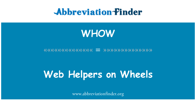 WHOW: Web yardımcıları tekerlekli