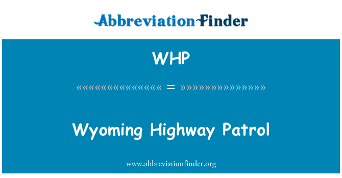 WHP: Patrulla de Wyoming