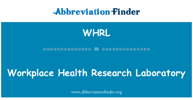 WHRL: Pracoviště zdraví Research Laboratory