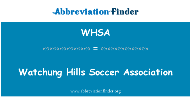 WHSA: Watchung Hills Fotbalová asociace