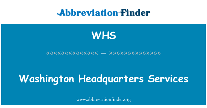 WHS: Washington sediul servicii