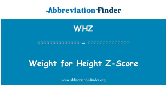 WHZ: Piż għall-għoli Z-Score