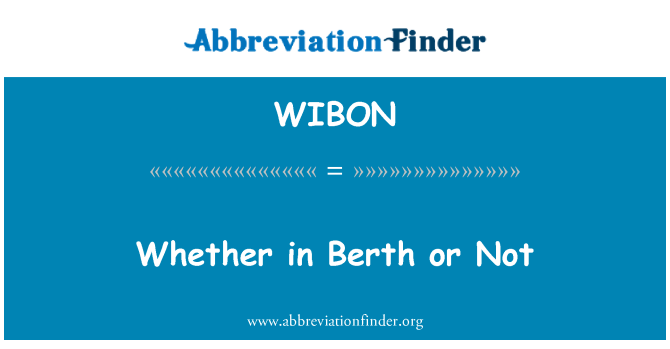 WIBON: Vai piestātnes vai ne