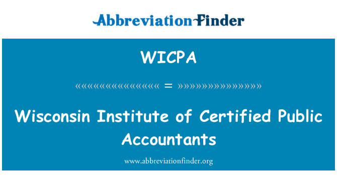 WICPA: Wisconsin-Institute of Certified Public Accountants
