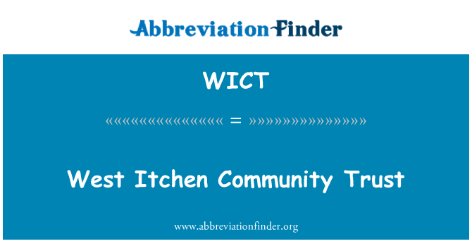 WICT: Západní Itchen Společenství důvěra