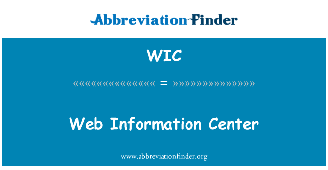 WIC: Centro informazioni Web