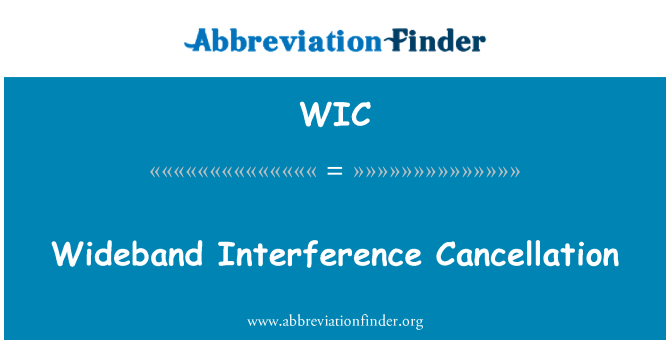 WIC: Širokopasovni Interference Izbris