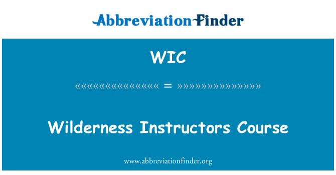 WIC: Wildnis-Instruktoren-Kurs