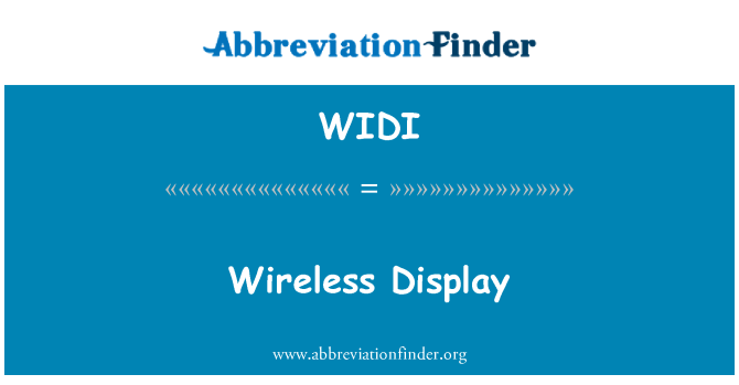 WIDI: צג אלחוטי