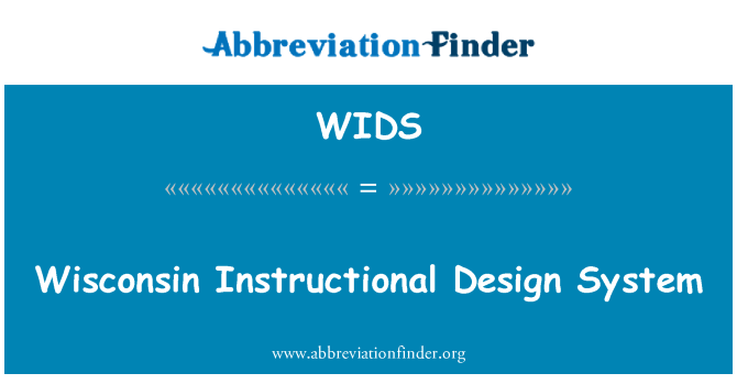 WIDS: 美国威斯康星州的教学设计系统