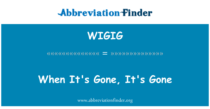 WIGIG: Quando è andato, è andato