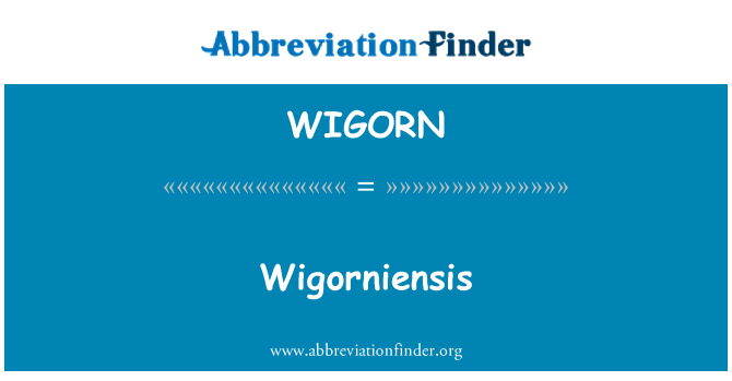 WIGORN: Wigorniensis