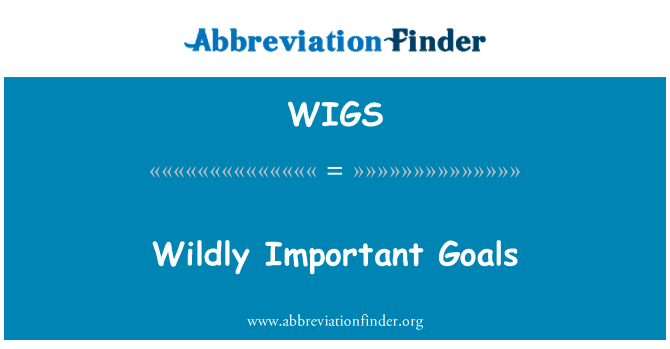 WIGS: Divje pomembnih ciljev