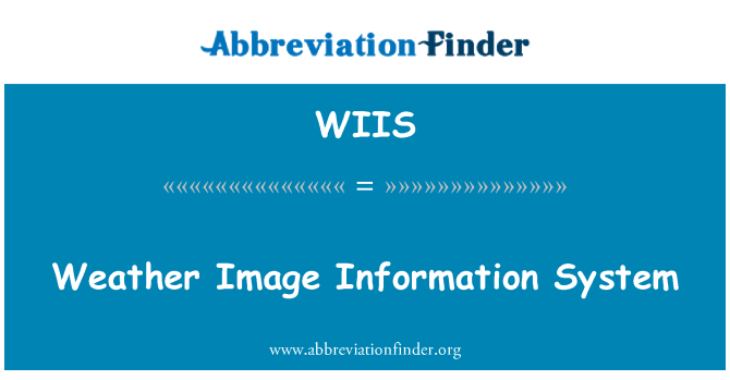 WIIS: Tan an imaj sistèm enfòmasyon
