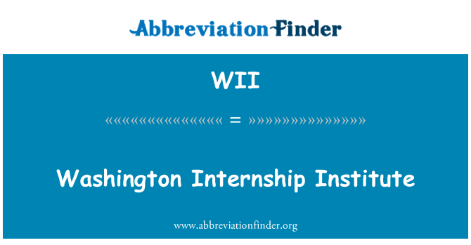 WII: Washington Internship Institute