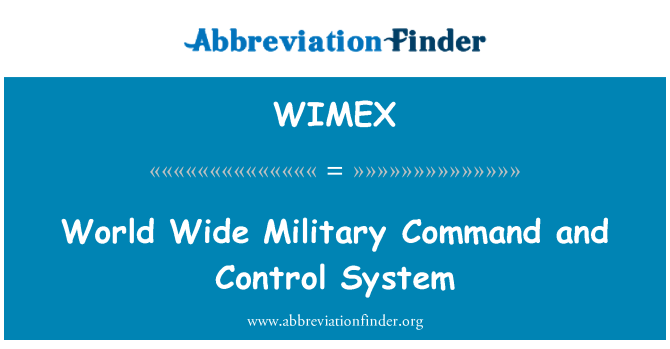 WIMEX: Sistema de controlo e comando militar largo de mundo