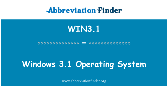 WIN3.1: Operační systém Windows 3.1