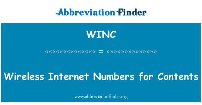 WINC: شماره تلفن های بی سیم اینترنت برای مطالب