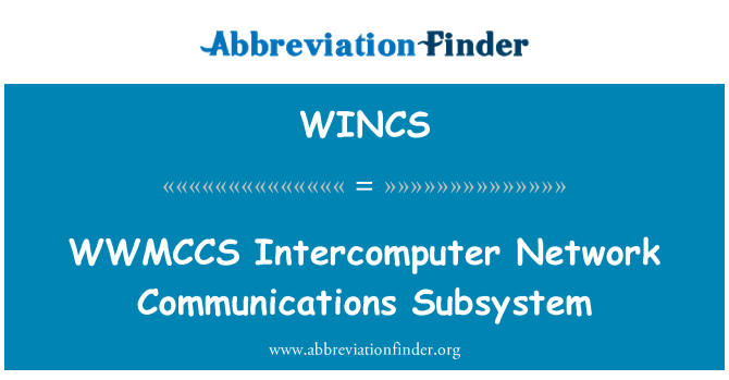 WINCS: WWMCCS Intercomputer Network Communications Subsystem