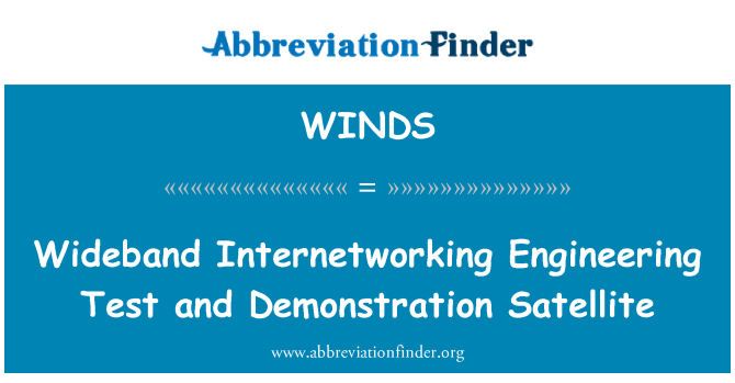 WINDS: Wideband Internetworking Engineering Test and Demonstration Satellite