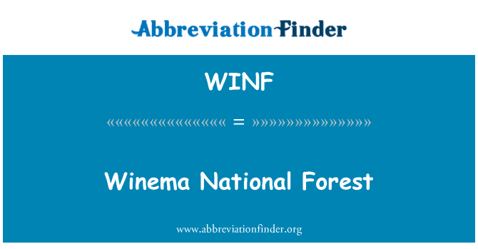 WINF: Winema National Forest