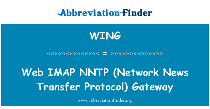WING: Web-IMAP, NNTP (Network News Transfer Protocol)-Gateway