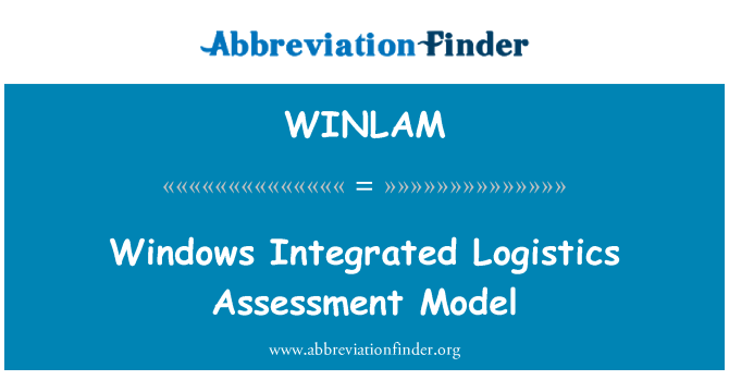 WINLAM: Modello di valutazione di logistica integrata di Windows