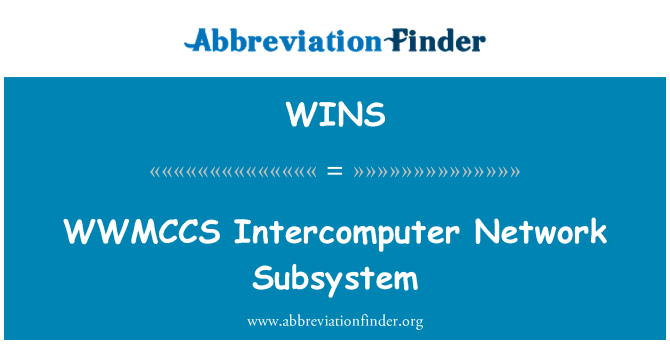 WINS: WWMCCS Intercomputer tinklo posistemio