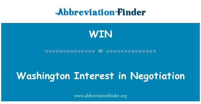 WIN: Enterè Washington nan negosiasyon
