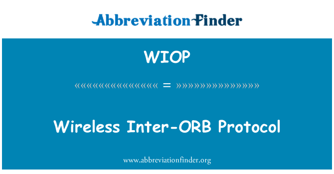 WIOP: Wireless protokol medsebojne OBKROŽITI