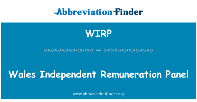 WIRP: Pannello di remunerazione indipendente del Galles