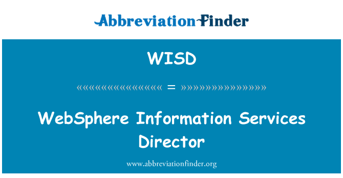 WISD: WebSphere bilgi hizmetleri müdürü