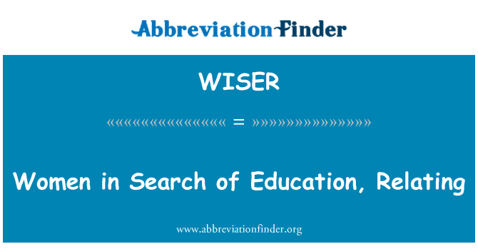 WISER: Nisa fit-tfittix ta ' edukazzjoni, relatati