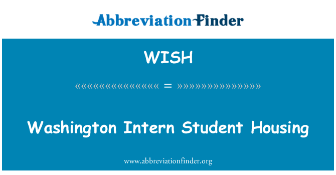 WISH: Vašingtonā Intern studentu mājokļa