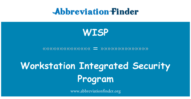 WISP: Program integrované zabezpečení pracovní stanice