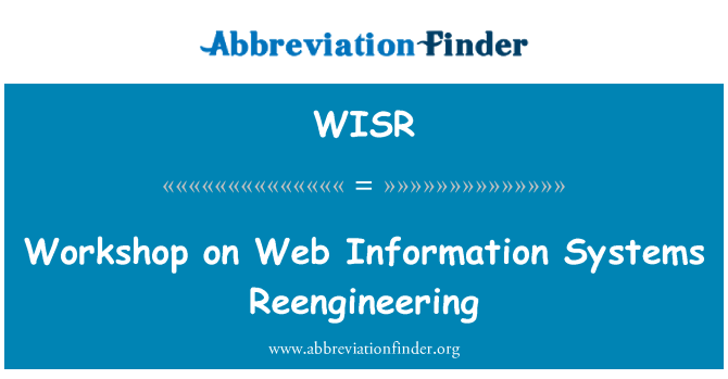 WISR: Yeniden yapılanma Web Bilişim Sistemleri Atölyesi