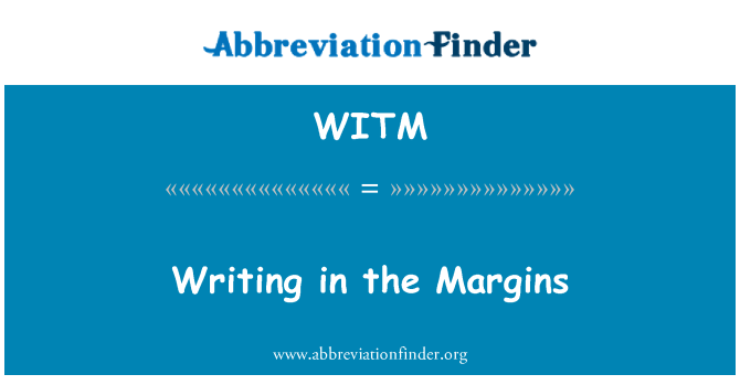 WITM: Escriure en els marges