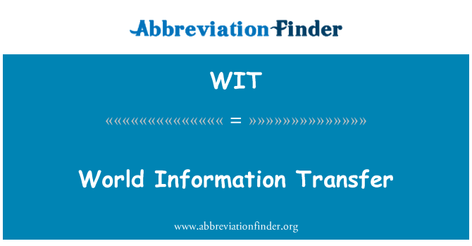 WIT: World Information Transfer