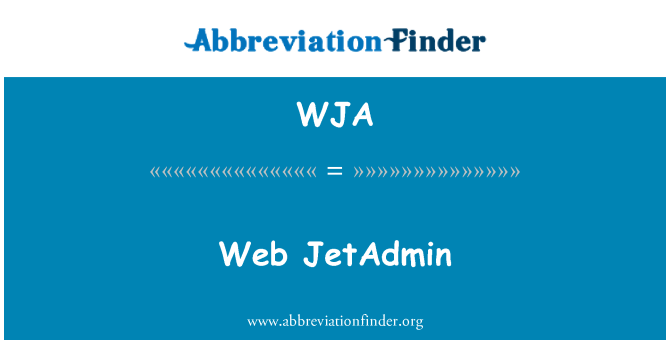WJA: Web JetAdmin