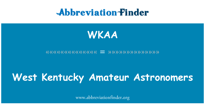 WKAA: Batı Kentucky amatör gökbilimciler