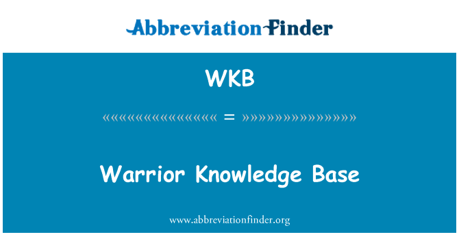 WKB: Sylfaen wybodaeth frwydro