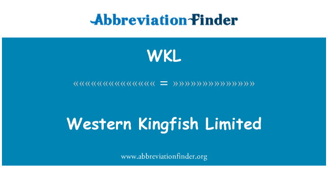 WKL: Western Kingfishera Limited