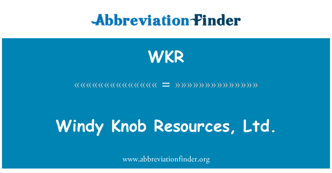 WKR: Vante bouton resous, Ltd.