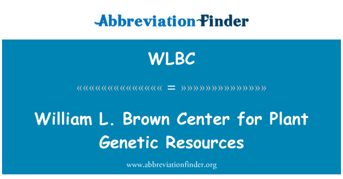 WLBC: William L. Brown centro per le risorse genetiche vegetali