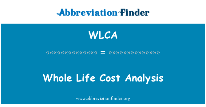 WLCA: Analisis kos seumur hidup